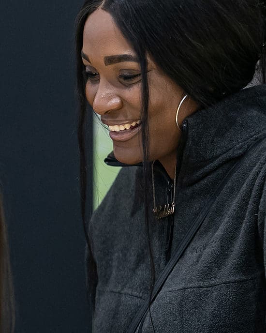 close up image of student smiling