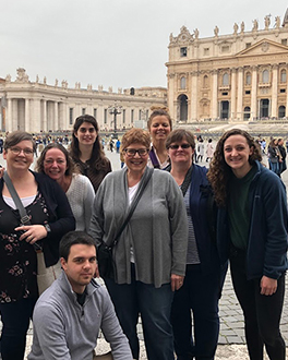 PNW faculty and students in Rome