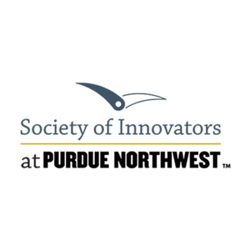 An illustration of a compass above the words Society of Innovators at Purdue Northwest