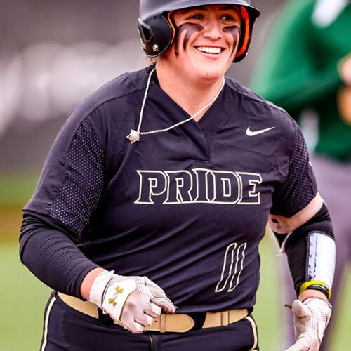 PNW softball player Selena Michko, who earned All-American honors for second year in a row.