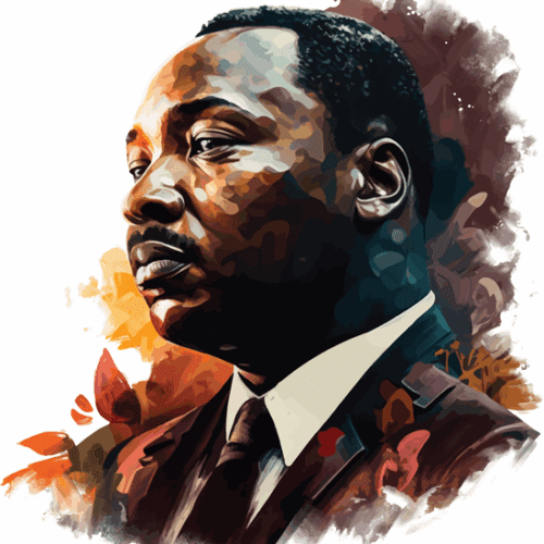An illustration of Martin Luther King, Jr.