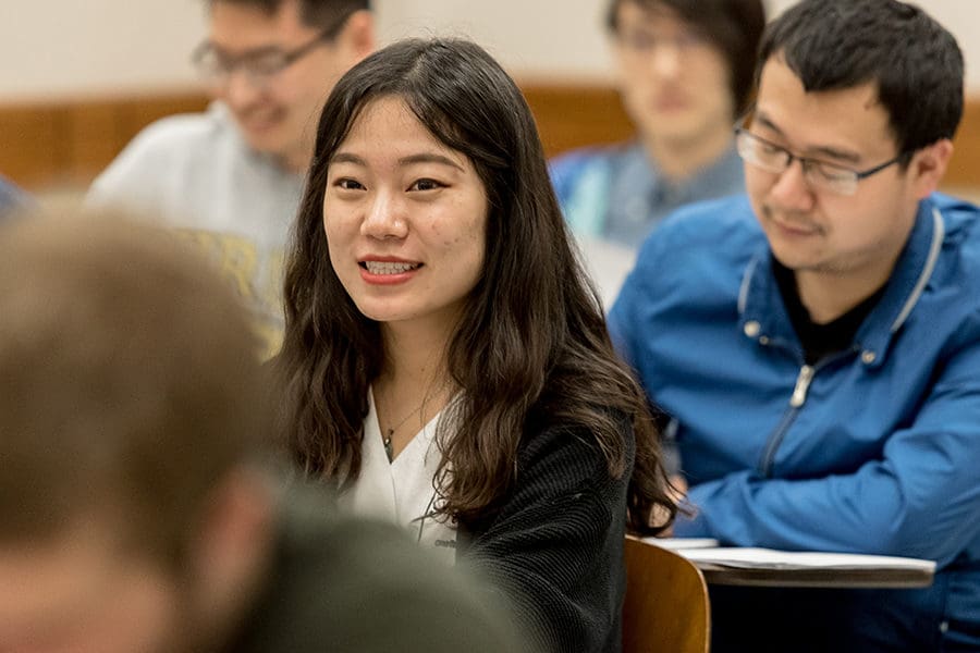 Female smiling student