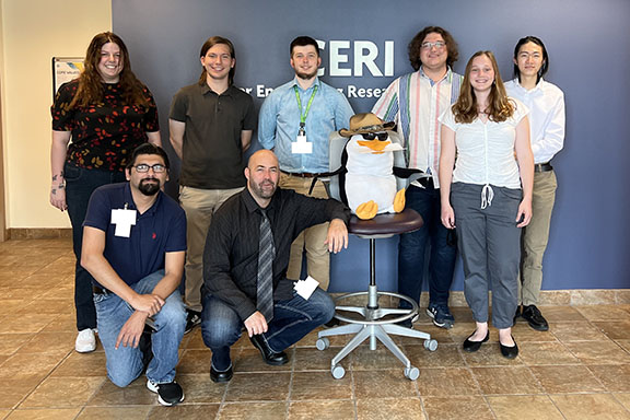 Lucas D’Antonio (back row, second from left) along with fellow interns, was able to tour Sandia National Laboratory in Albuquerque, New Mexico, as part of his internship experience.