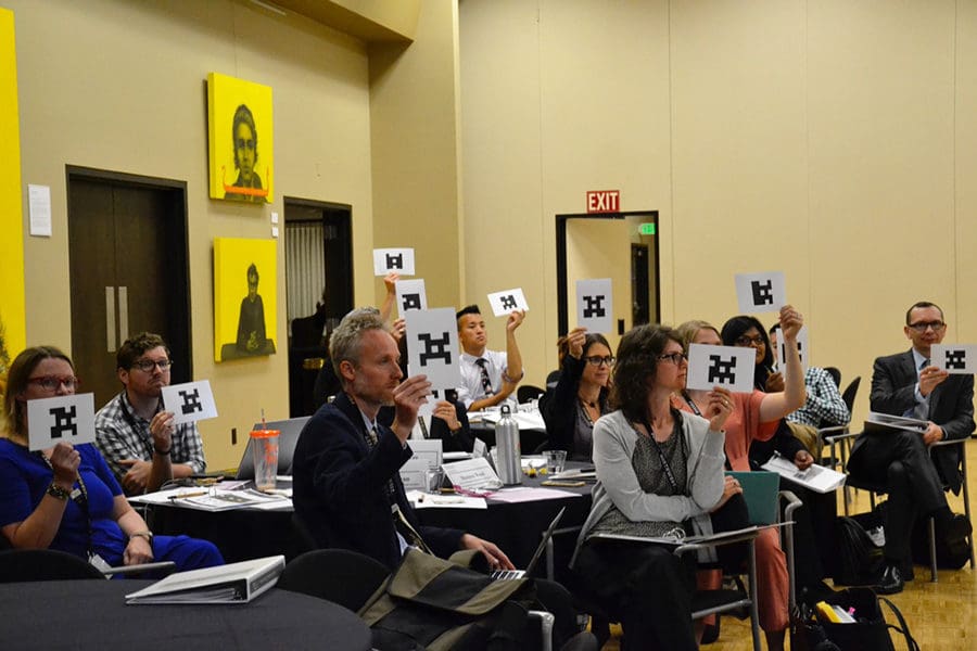 Faculty learning together at New Faculty Orientation