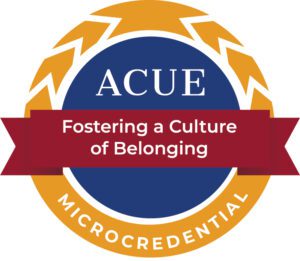 ACUE Fostering a Culture of Belonging microcredential