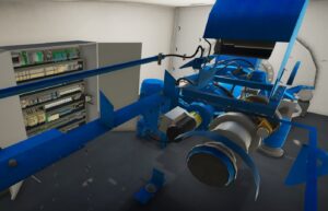 Inside of the turbine nacelle