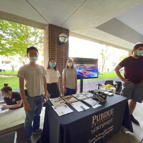 Students at welcome rally are pictured.