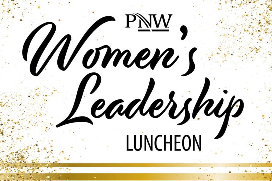 Promotional banner for the PNW Women's Leadership Luncheon