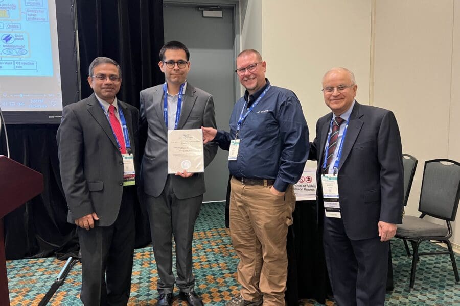 group of people with certificate