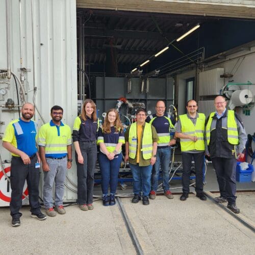group of people at German lab