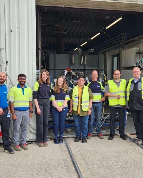 group of people at German lab