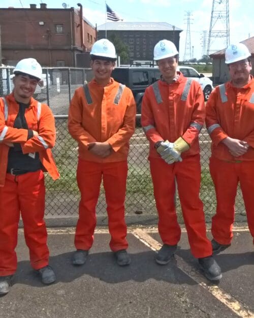 4 men at steel plant
