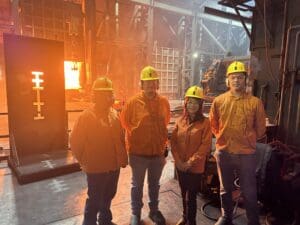 group at a steel plant