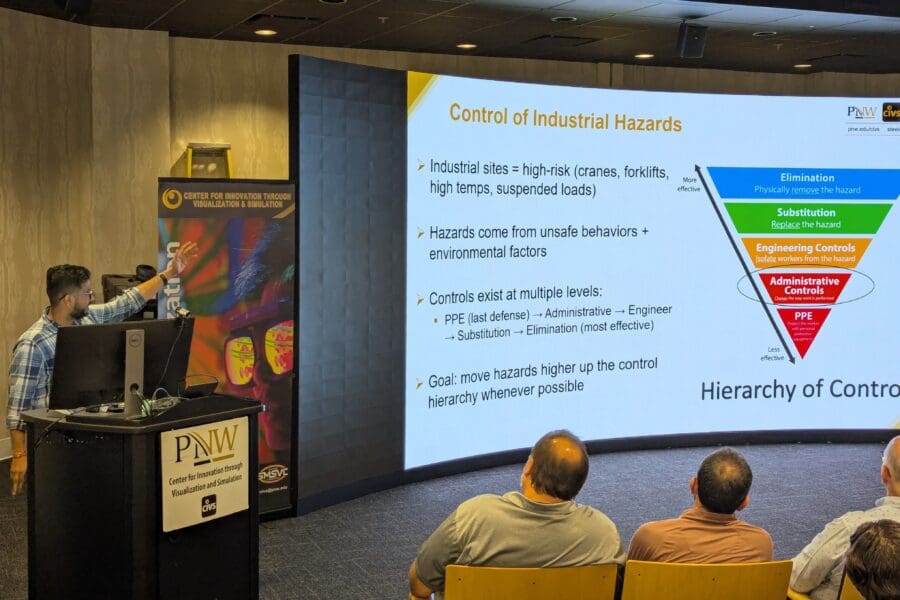 Jay Polra presenting to audience