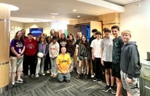 group of middle school students