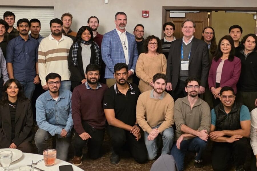 PNW students and faculty at AIST Midwest Chapter dinner