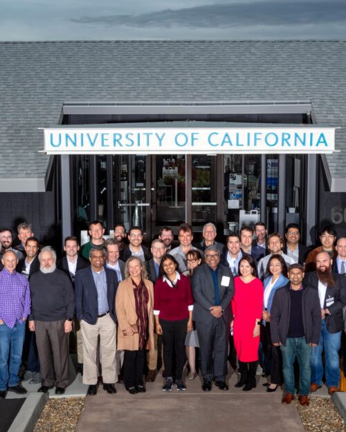 group standing in front of University of California