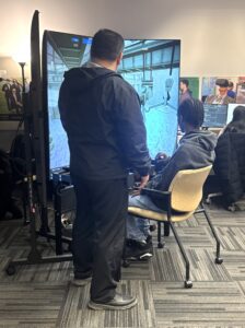 student demos crane simulator