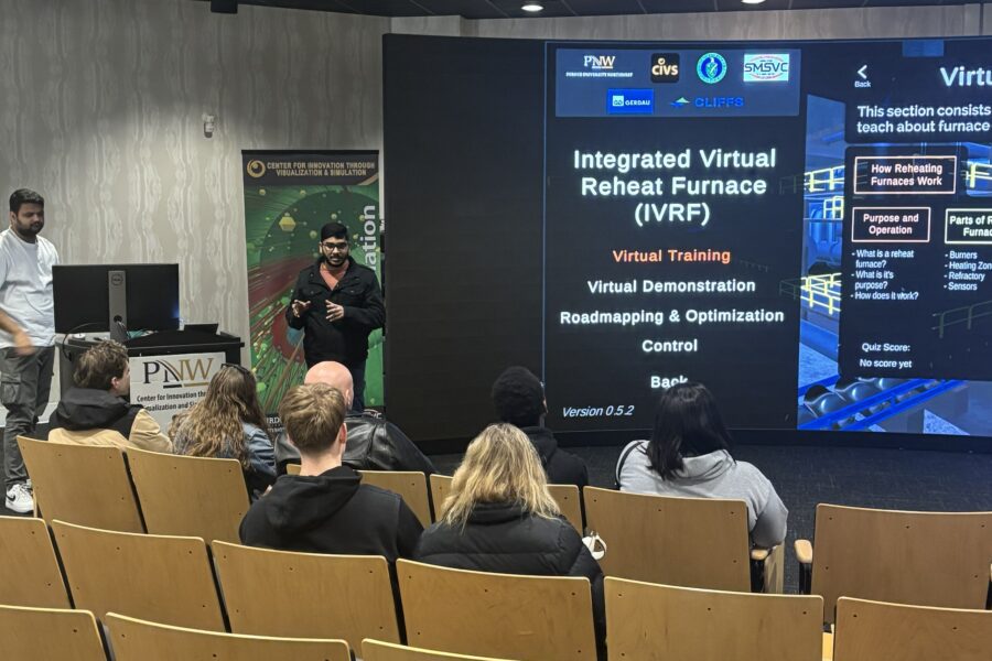 students present to group of people