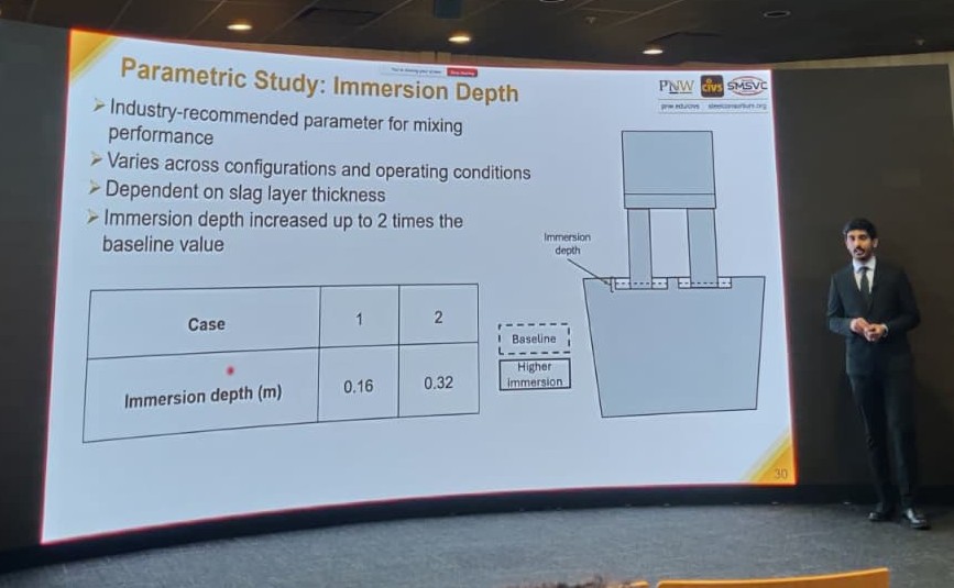 Nihal Saji presenting his thesis defense