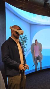 man using VR headset