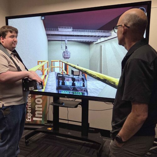 crane simulator demonstration