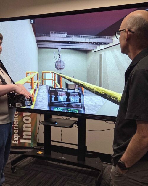 crane simulator demonstration