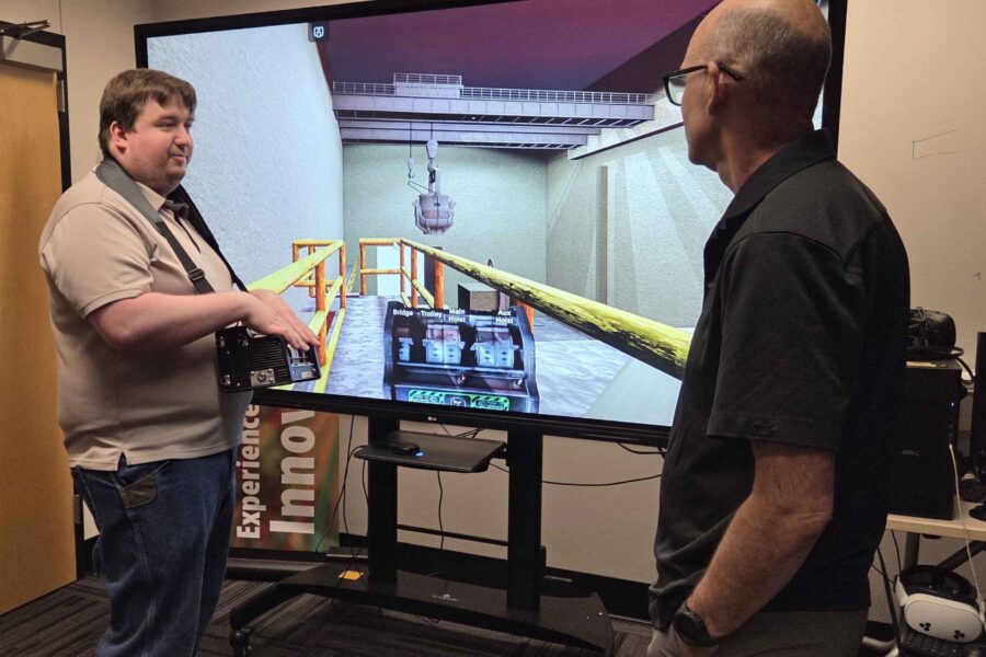 crane simulator demonstration