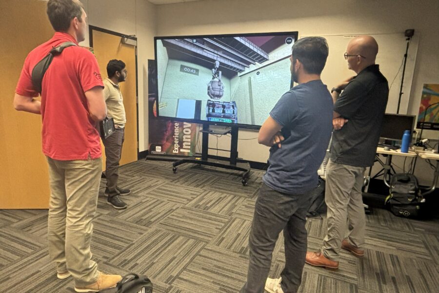 crane simulator demonstration
