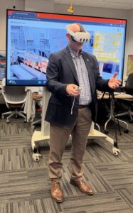 person doing VR demo