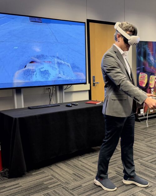 VR fire extinguisher simulator