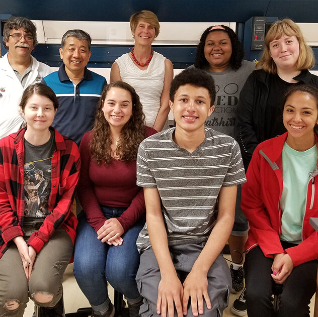 environmental science summer camp students with faculty members