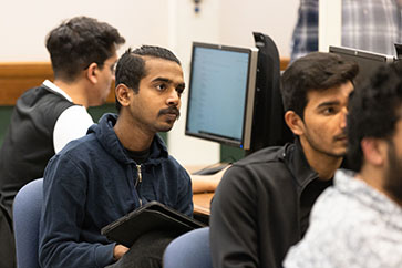 PNW students in an engineering classroom