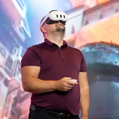 Jack Moreland demonstrates an Augmented Reality Industrial Ladle.