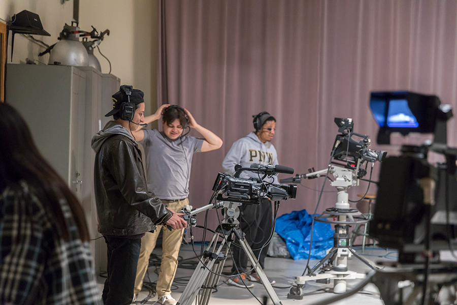 CHESS Students using video equipment