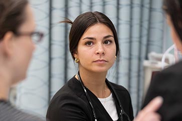PNW Nursing student listening to the professor