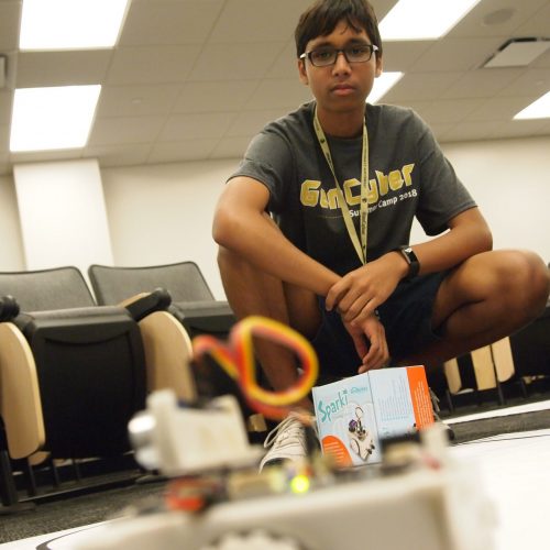 High school student Rayhan Zaman participated in the 2018 GenCyber Camp at Purdue University Northwest.