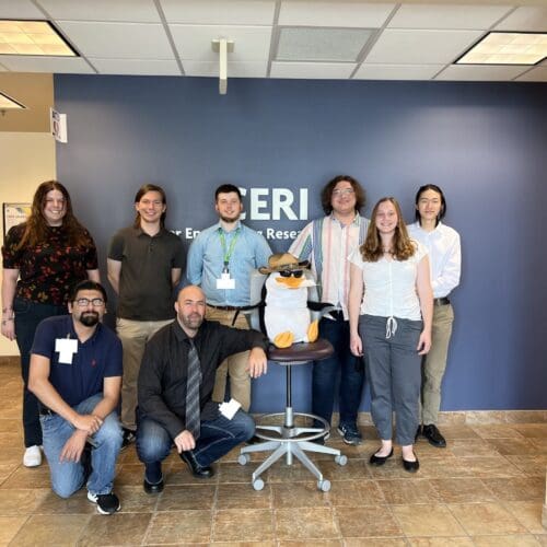 Lucas D’Antonio (back row, second from left) along with fellow interns, was able to tour Sandia National Laboratory in Albuquerque, New Mexico, as part of his internship experience.