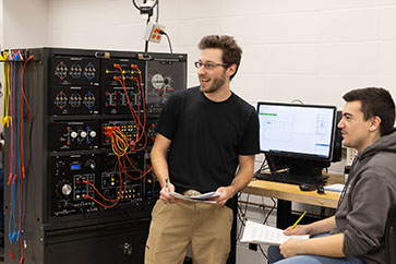 Electrical Engineering Technology Students in the lab