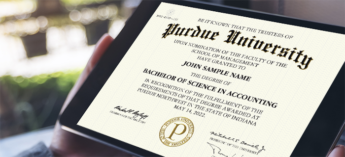 Digital Purdue Diploma