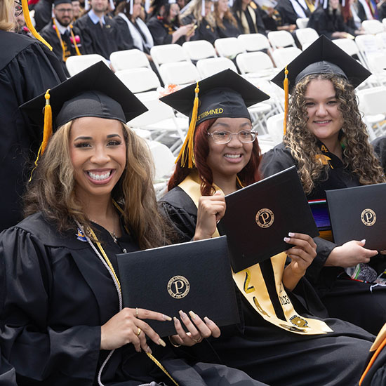 PNW graduates in the crowd at commencement