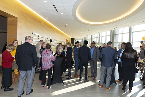 A crowd celebrates Founders Day.