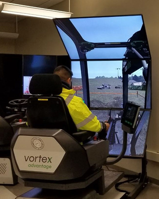 CEMT Students experience VR training for Heavy Equipment Operations