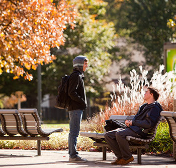 Students relax on campus
