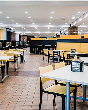 A view of the cafeteria at PNW's Hammond Campus.