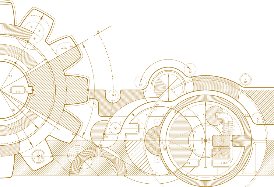 schematic of gears for engineering