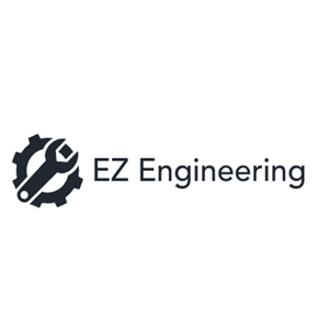 Logo: A wrench and gear overlap in a circular image on the left. On the left, the words read as "Easy Engineering" despite the "Easy" being spelled with an E and a Z.