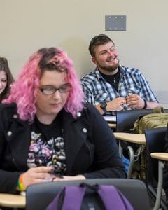 Students are pictured in the classroom.