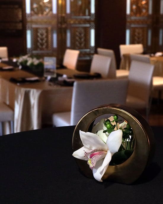 A table setting at Purdue University Northwest's Hospitality and Tourism Management Building.