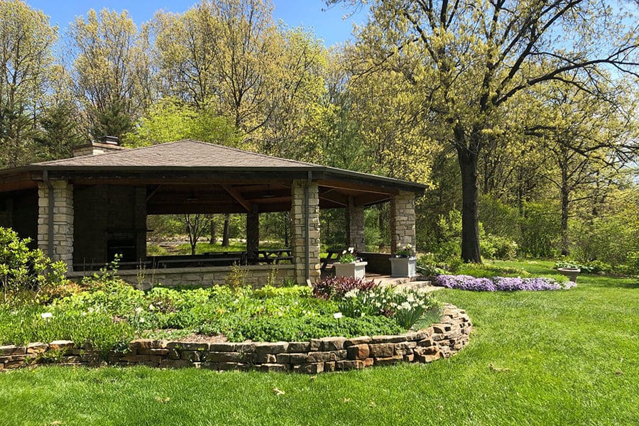 A gazebo at Gabis Arboretum